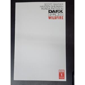 Dark Spaces: Wildfire #1 (IDW, 2022) Scott Snyder Blank Sketch Cover VG/F